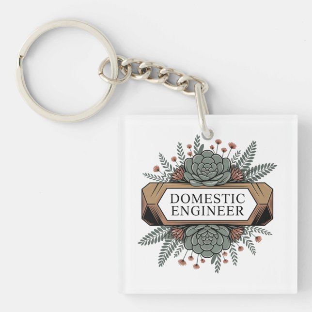 Domestic Engineer Keychain (Front)