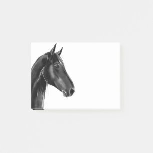 Domestic Equine Animal Horse Portrait Sketch Post-it Notes