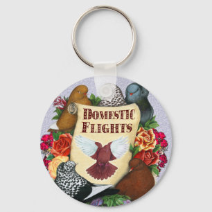 Domestic Flight Scroll Keychain