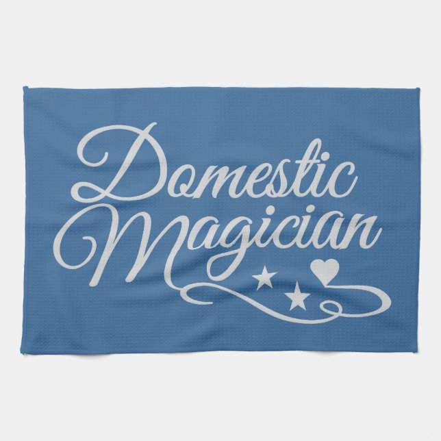 Domestic Magician custom kitchen towel (Horizontal)