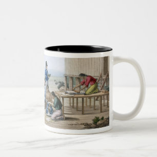 Domestic occupations, Agagna, Guam, Philippines, f Two-Tone Coffee Mug