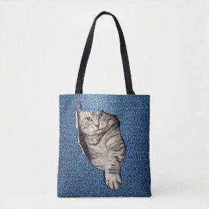 Domestic Tabby- kitten Tote Bag