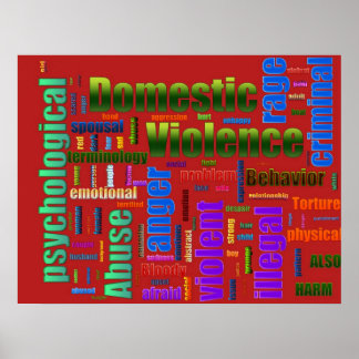 Domestic Violence Abuse Related Text Poster