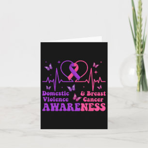 Domestic Violence & Breast Cancer Awareness Mo Card