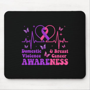 Domestic Violence &amp; Breast Cancer Awareness Mo Mouse Pad
