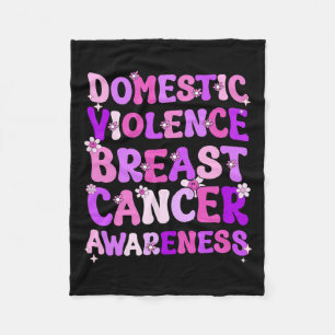 Domestic Violence And Breast Cancer Awareness Mont Fleece Blanket
