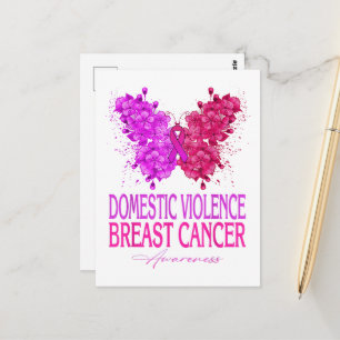 Domestic Violence and Breast Cancer Awareness Postcard