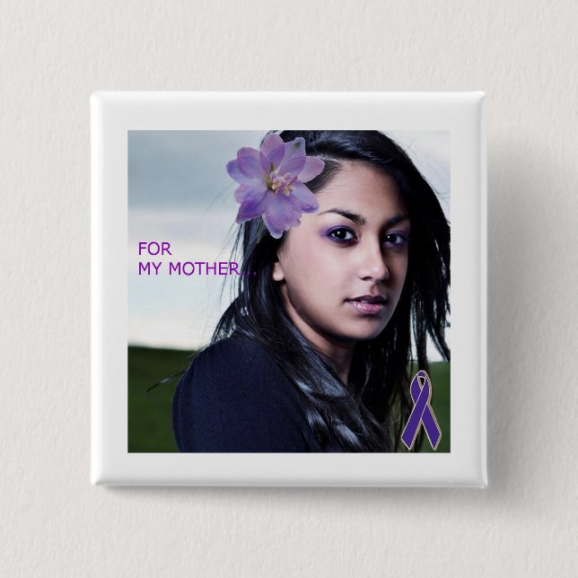 DOMESTIC VIOLENCE AWARENESS 2 INCH SQUARE BUTTON (Front)