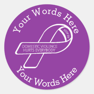Domestic Violence Awareness Custom Classic Round Sticker