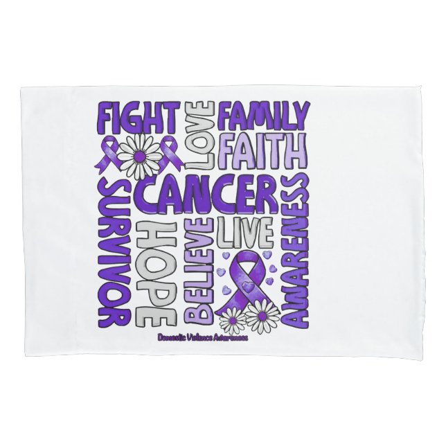Domestic Violence Awareness - Fight love survivor  Pillowcase (Front)