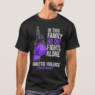 Domestic Violence Awareness Month Gloves Purple Ri T-Shirt