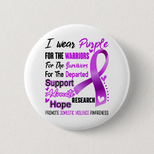 Domestic Violence Awareness Month Ribbon Gifts 2 Inch Round Button