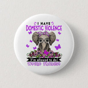 Domestic Violence Awareness Month Ribbon Gifts 2 Inch Round Button