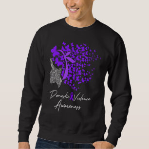 Domestic Violence Awareness Purple Butterflies Sweatshirt