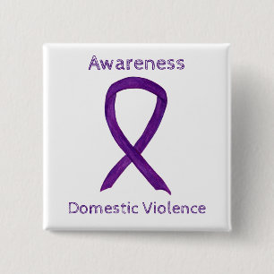 Domestic Violence Awareness Ribbon Custom Pin