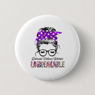 Domestic Violence Awareness Ribbon Support Gifts 2 Inch Round Button