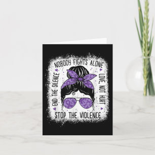 Domestic Violence Awareness Stop End Domestic Viol Card