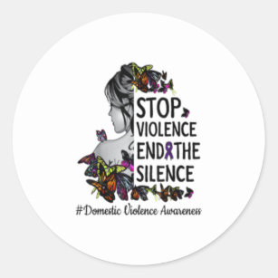 Domestic Violence Awareness Stop Violence End S Classic Round Sticker