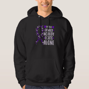 Domestic Violence Awareness Support ribbon butterf Hoodie