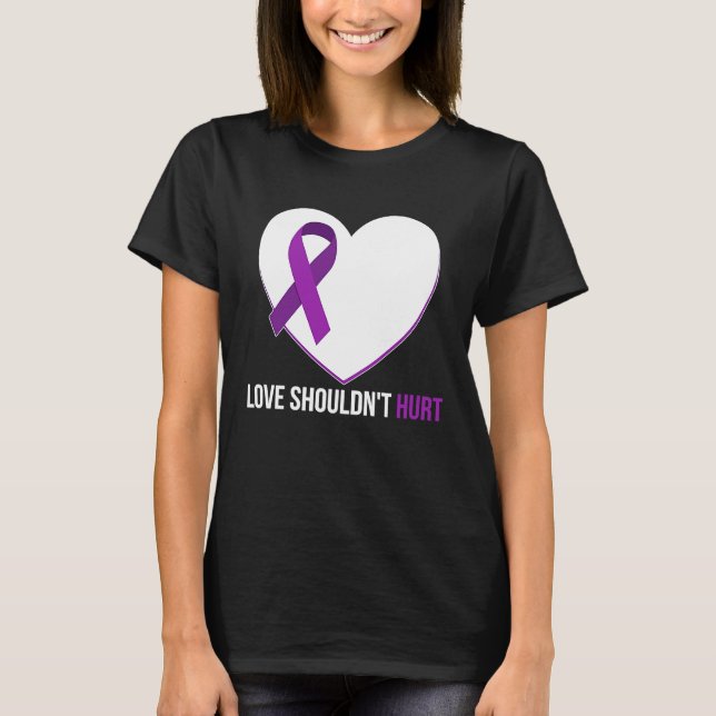 Domestic Violence Awareness Survivor  Heart T-Shirt (Front)