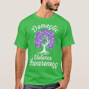 Domestic Violence Awareness Warrior Tree Hop Gift  T-Shirt