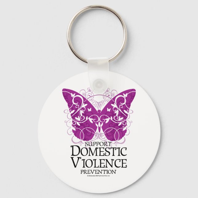 Domestic Violence Butterfly Keychain (Front)