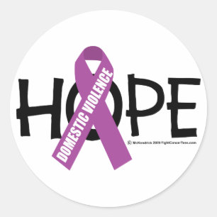 Domestic Violence Hope Classic Round Sticker