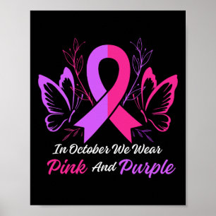 Domestic Violence Tee Breast Cancer Awareness Mont Poster