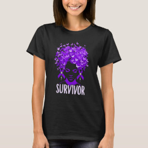 Domestic Violence Women purple butterflies Survivo T-Shirt