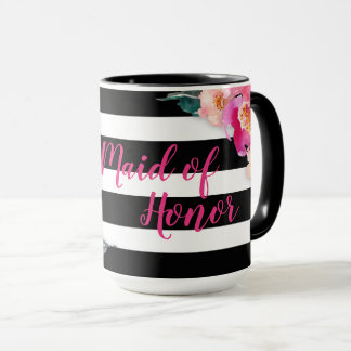 Domestique rayée florale de tasse d'honneur
