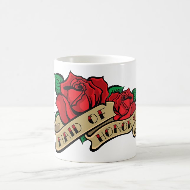 Domestique rose de tatouage de tasse d'honneur (Centre)