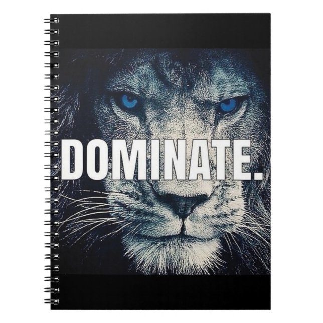 Dominate - Lion Motivational Notebook (Front)