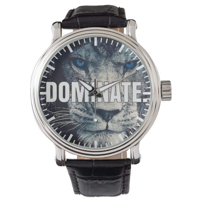 Dominate - Lion Motivational Watch (Front)
