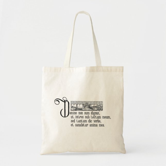 Domine non sum dignus tote bag (Front)