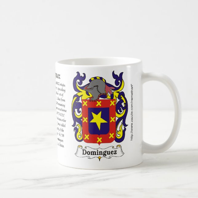 Dominguez Family Coat of Arms mug (Right)