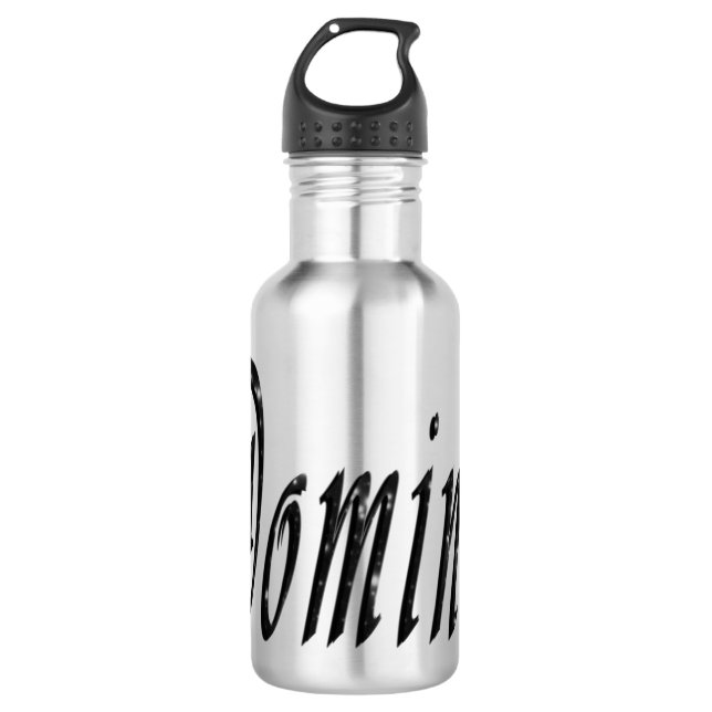 Dominic, Name Logo, Reusable Water Bottle (Front)