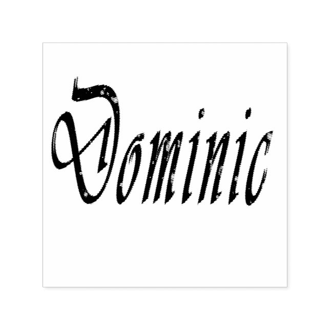 Dominic, Name, Logo, Self-inking Stamp (Design)