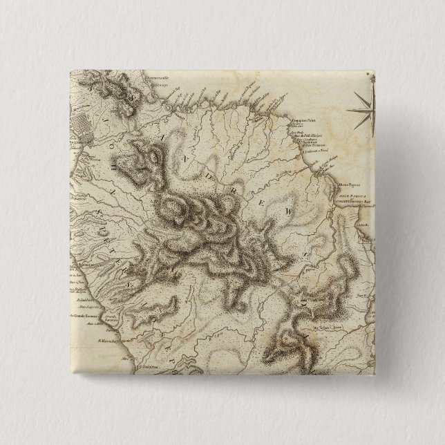 Dominica 2 Inch Square Button (Front)