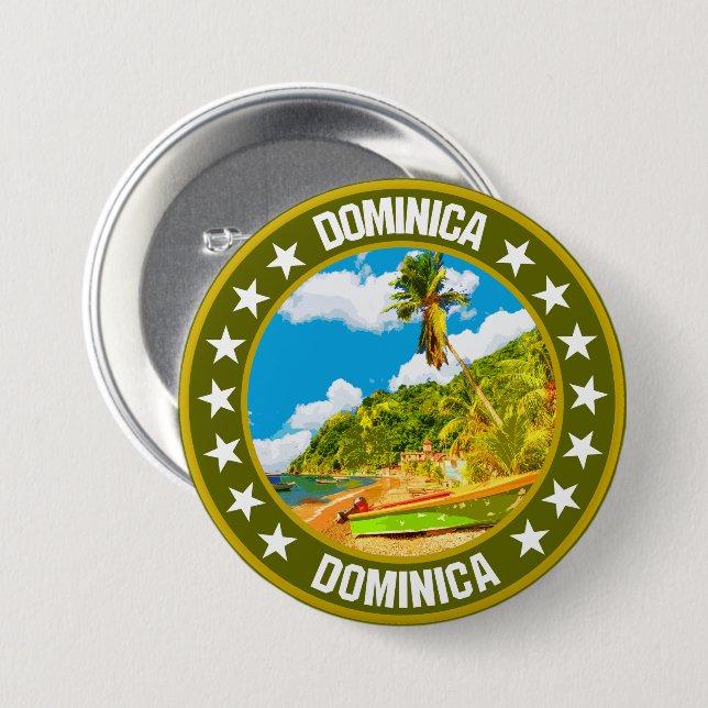 Dominica                                           3 inch round button (Front & Back)