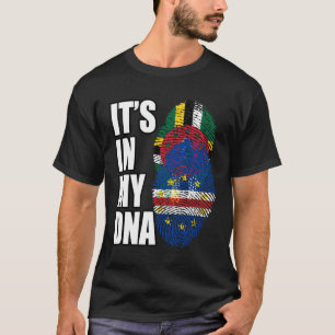Dominica And Cabo Verdean Mix DNA Flag Heritage T-Shirt