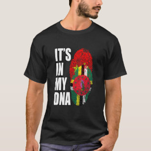 Dominica And Chinese Mix DNA Flag Heritage T-Shirt