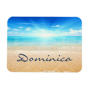Dominica beach sunrise magnet