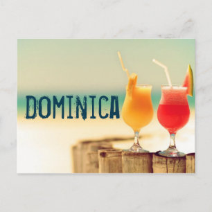 Dominica cocktails postcard