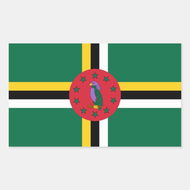 Dominica/Dominican Flag Sticker (Front)