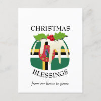 DOMINICA Festive Pudding Christmas Postcard