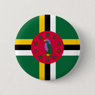 Dominica Flag 2 Inch Round Button