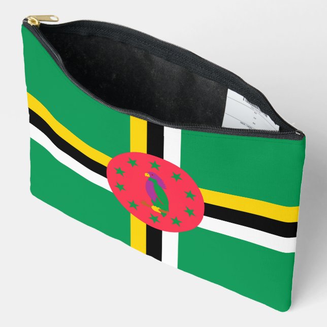 Dominica flag accessory pouch (Open)
