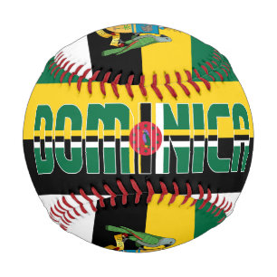 Dominica Flag and Coat of Arms Patriotic Baseball