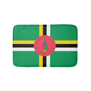Dominica flag bath mat