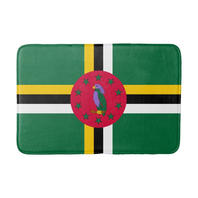 Dominica Flag Bath Mat (Front)